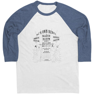 91.9 Montclair Mystery Radio Raglan style shirt