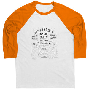 91.9 Montclair Mystery Radio Raglan style shirt