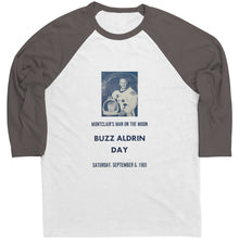 Load image into Gallery viewer, Buzz Aldrin Day Montclair Raglan Baseball Style T-Shirt