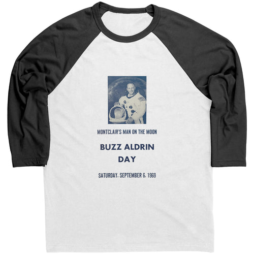 Buzz Aldrin Day Montclair Raglan Baseball Style T-Shirt